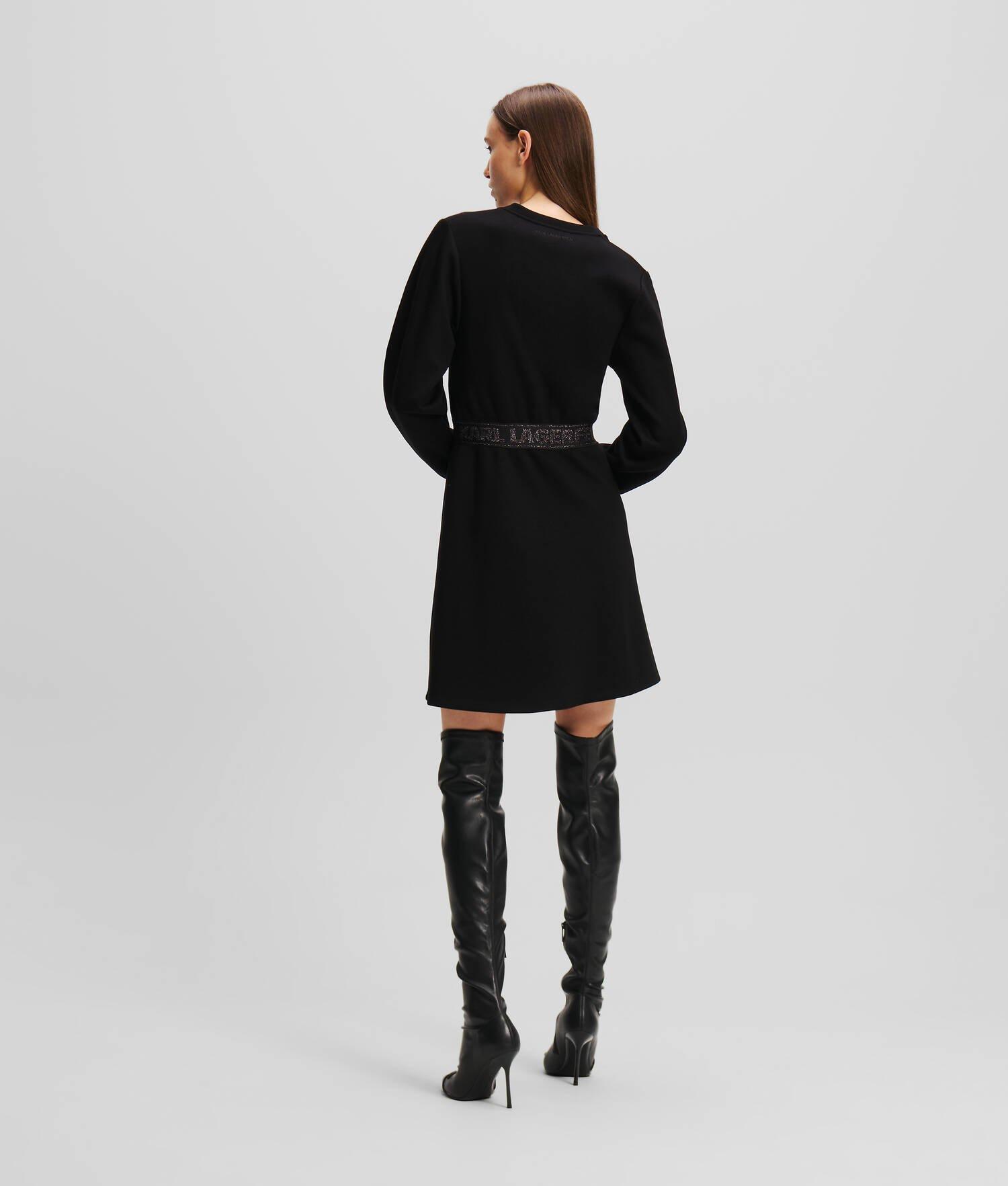 GLITTER KARL LOGO TAPE SWEAT DRESS Product Image