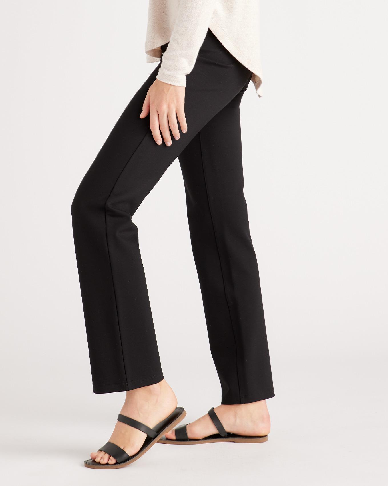 Quince | Women's Ultra-Stretch Ponte Straight Leg Pants Petite Rayon Product Image