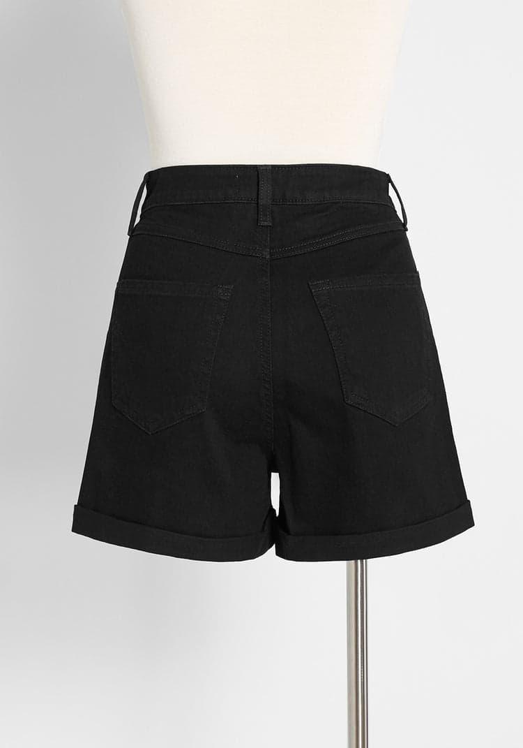 Hot and Fun Summer Nights High-Rise Denim Shorts Product Image