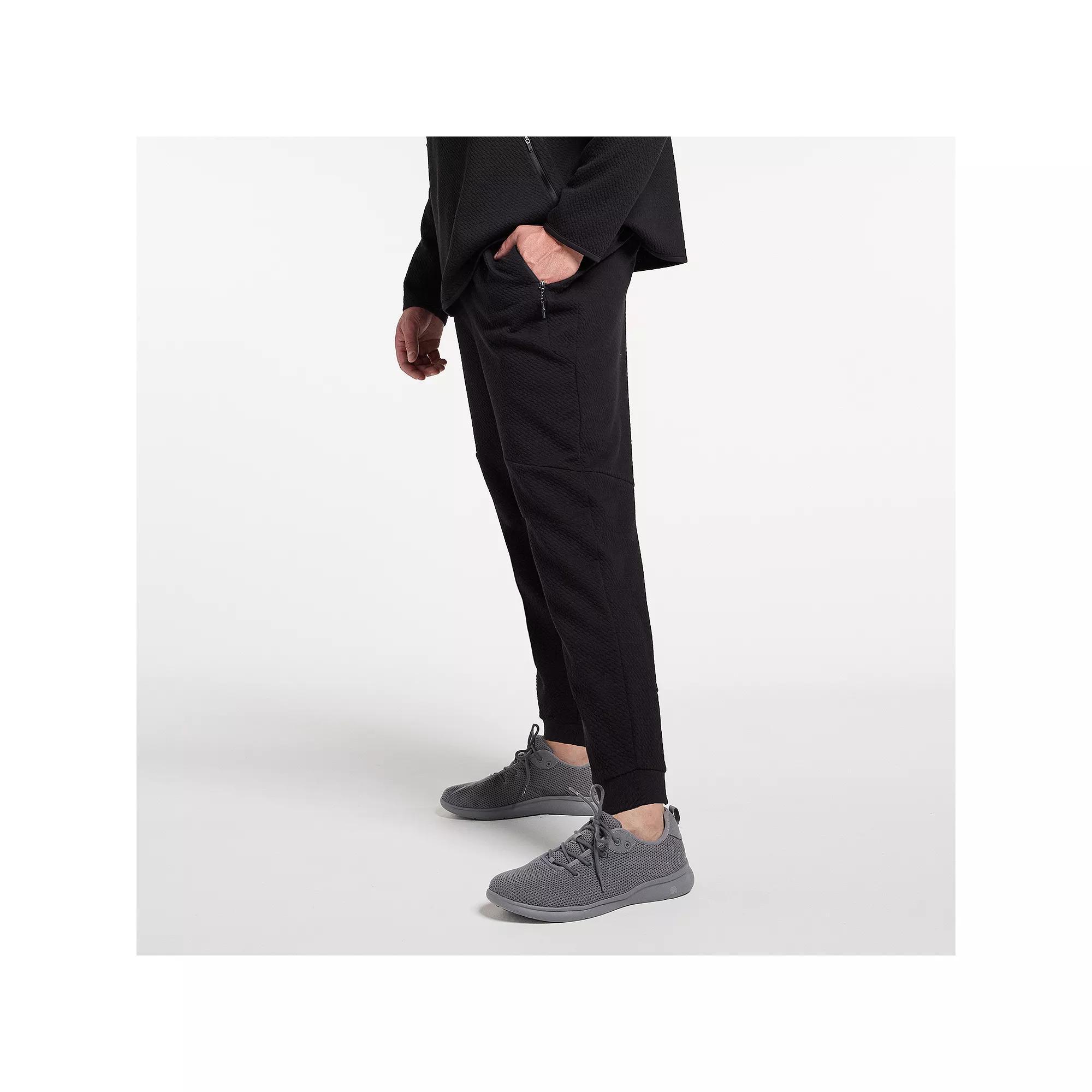 Big & Tall FLX Textured Fleece Joggers, Men's, Size: XXL Tall, Mineral Black Product Image