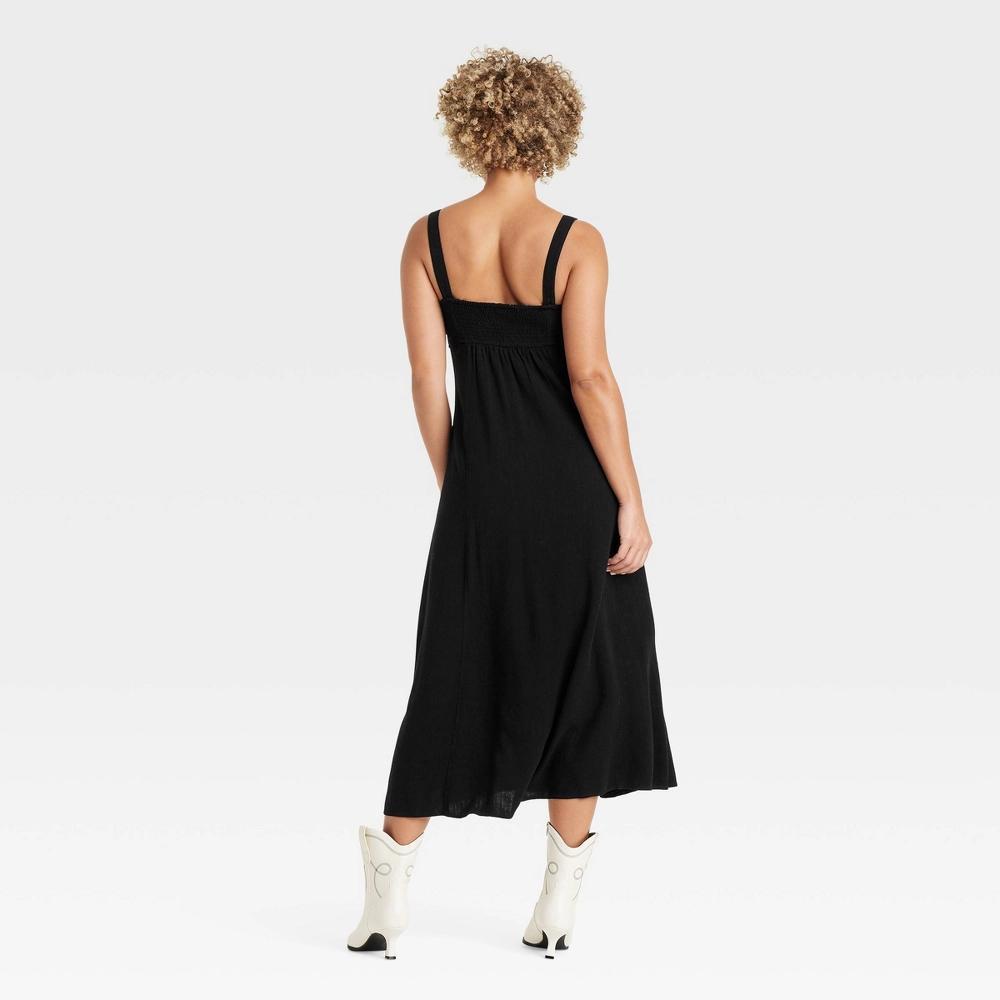 Womens Corset Midi A-Line Dress - Universal Thread Black XS Product Image