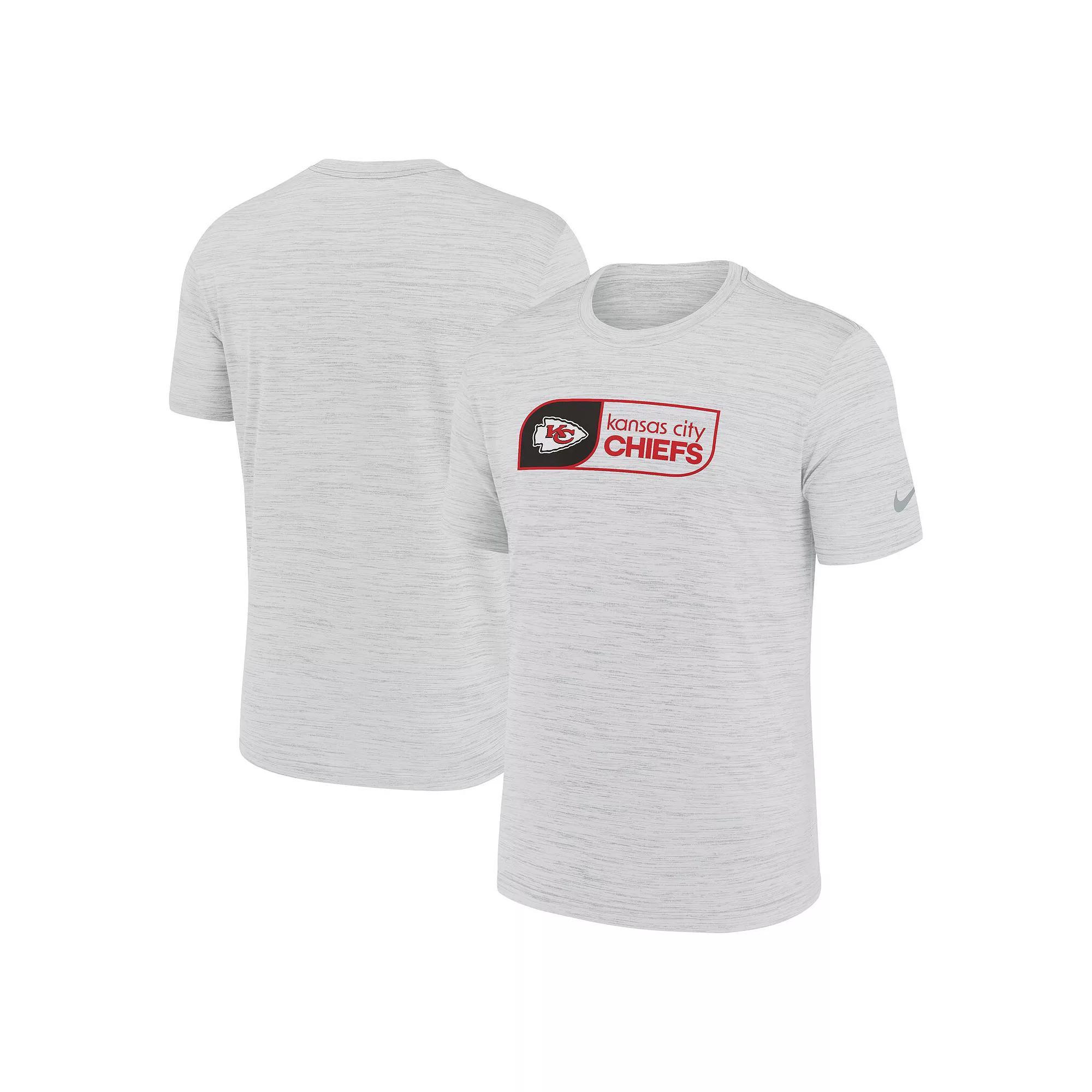 Men's Nike White Kansas City Chiefs Big & Tall Velocity Jock Tag Performance T-Shirt, Size: 4XLT Product Image