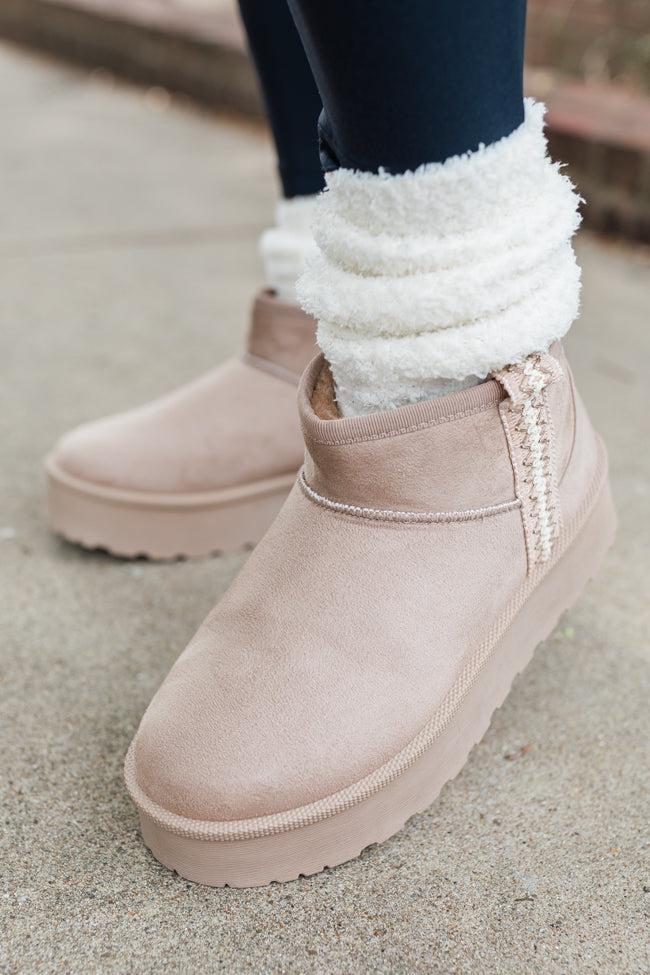 Hattie Taupe Booties FINAL SALE Product Image