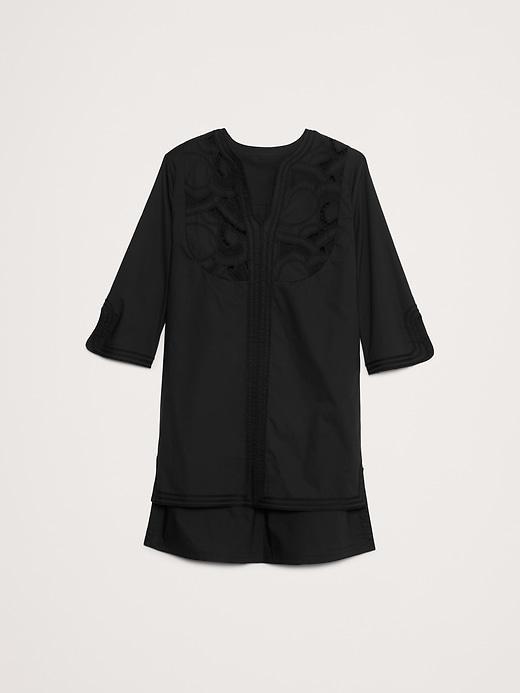 Embroidered Cotton Poplin Kaftan Product Image