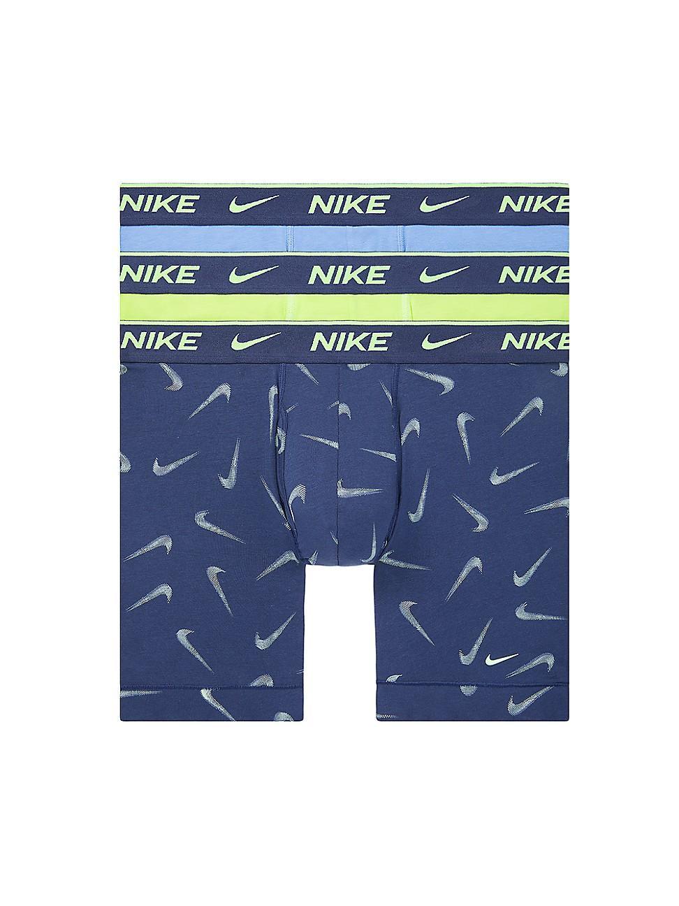 Men's Nike Dri-FIT Essential 3-pack Stretch Boxer Briefs, Size: XXL, Navy Blue Black Product Image