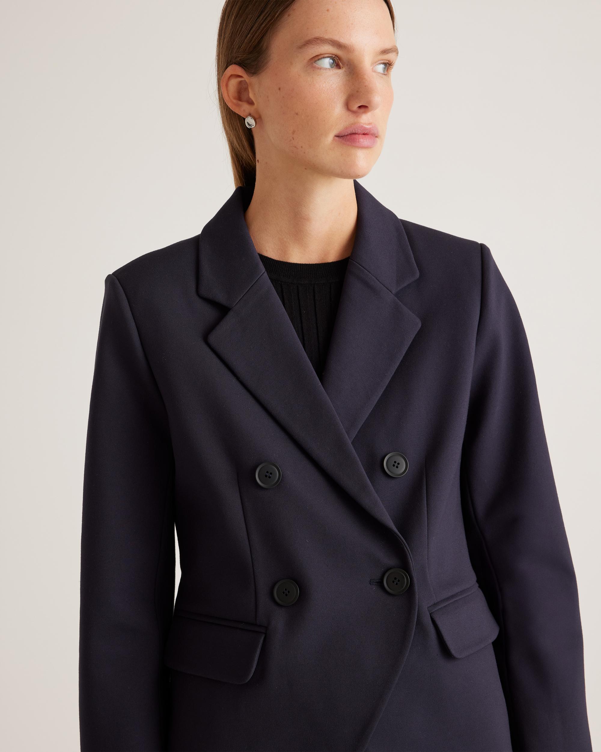 Quince | Women's Ultra-Stretch Ponte Double Breasted Blazer Rayon Product Image