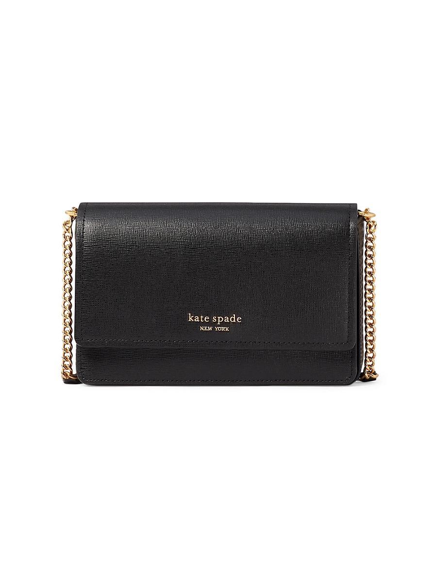 Womens Morgan Saffiano Leather Flap Chain Wallet Product Image