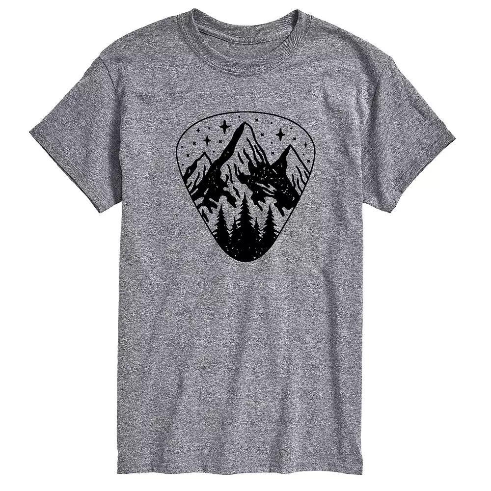 Men's Guitar Pick Outdoor Scene Tee, Size: Large, White Product Image