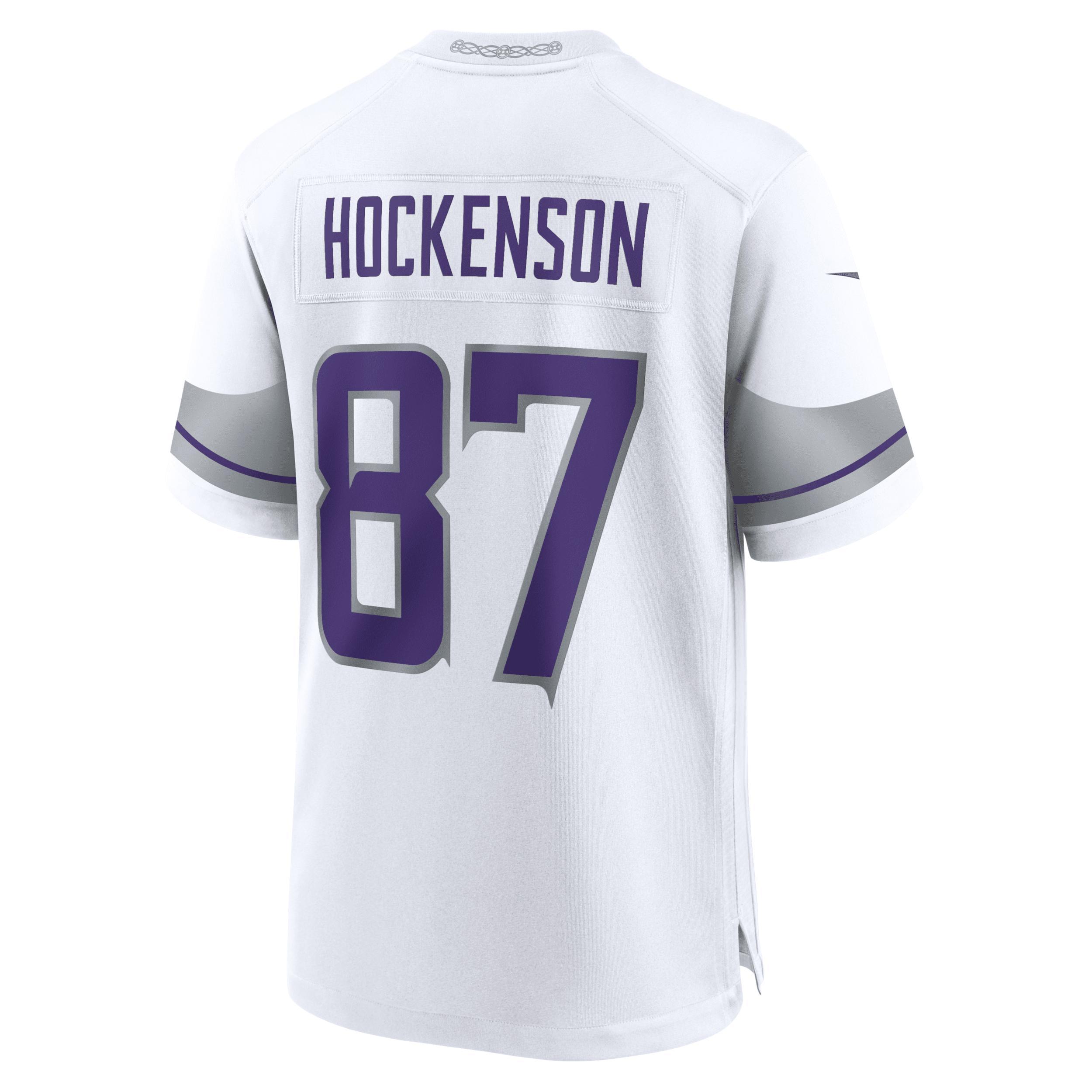 Men's Nike T.J. Hockenson White Minnesota Vikings Alternate Game Player Jersey, Size: 2XL Product Image