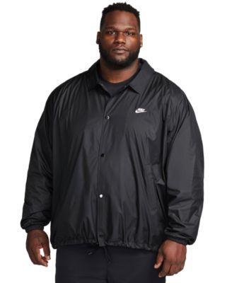 NIKE Men's Relaxed Fit Club Coaches' Jacket In Black,white Product Image
