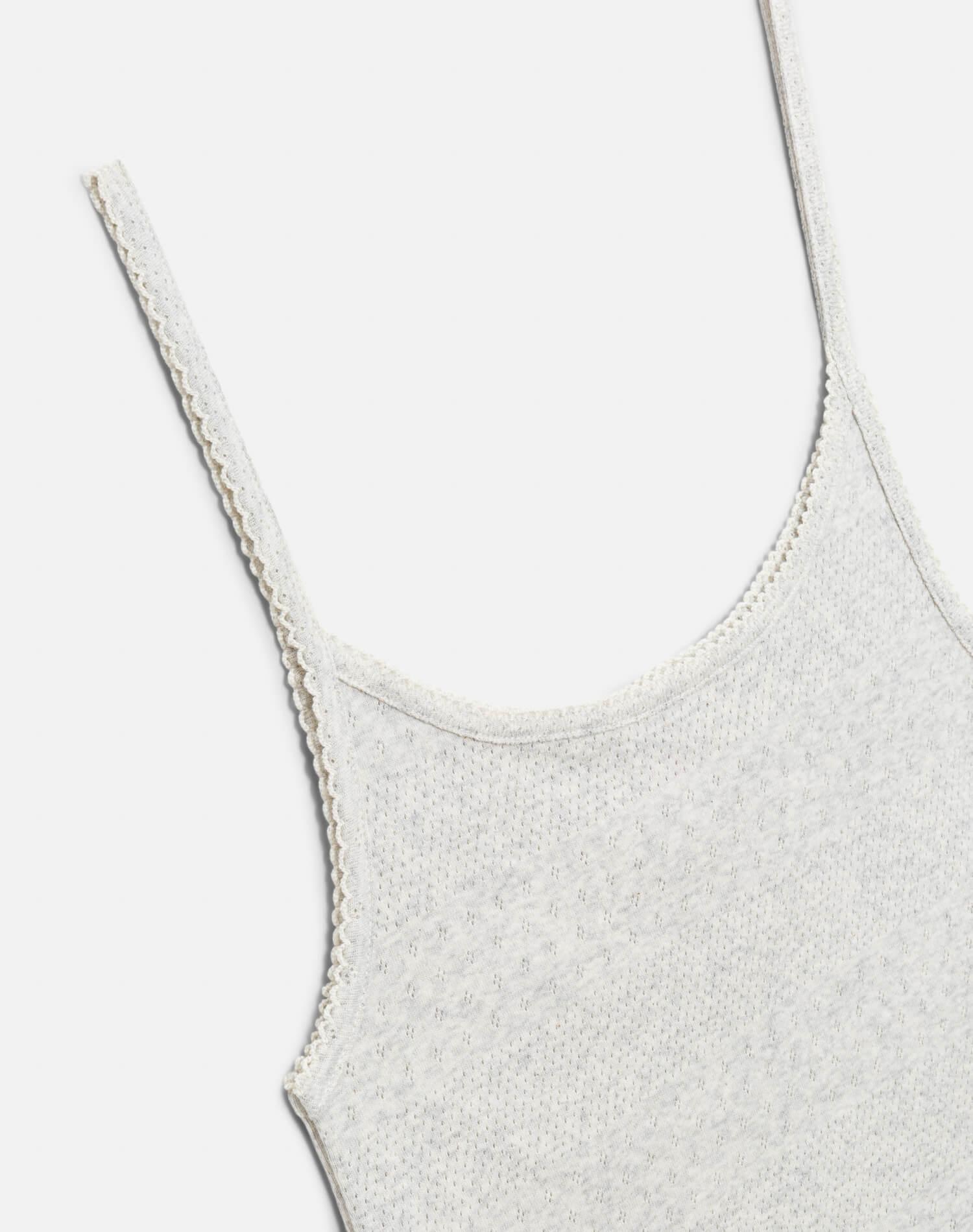 Hanes Pointelle Jolie Tank - Heather Grey Product Image
