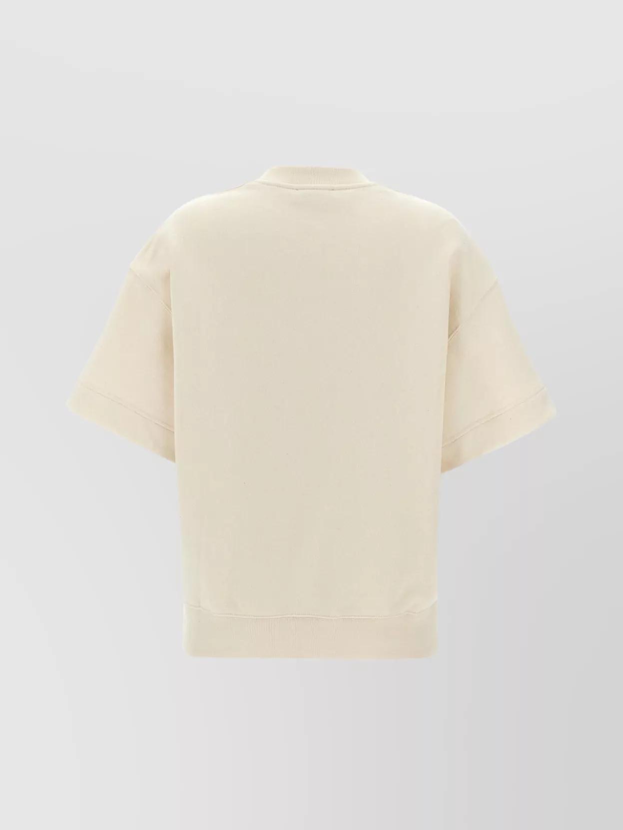 JIL SANDER Logo-patch Short-sleeved T-shirt In Beige Product Image