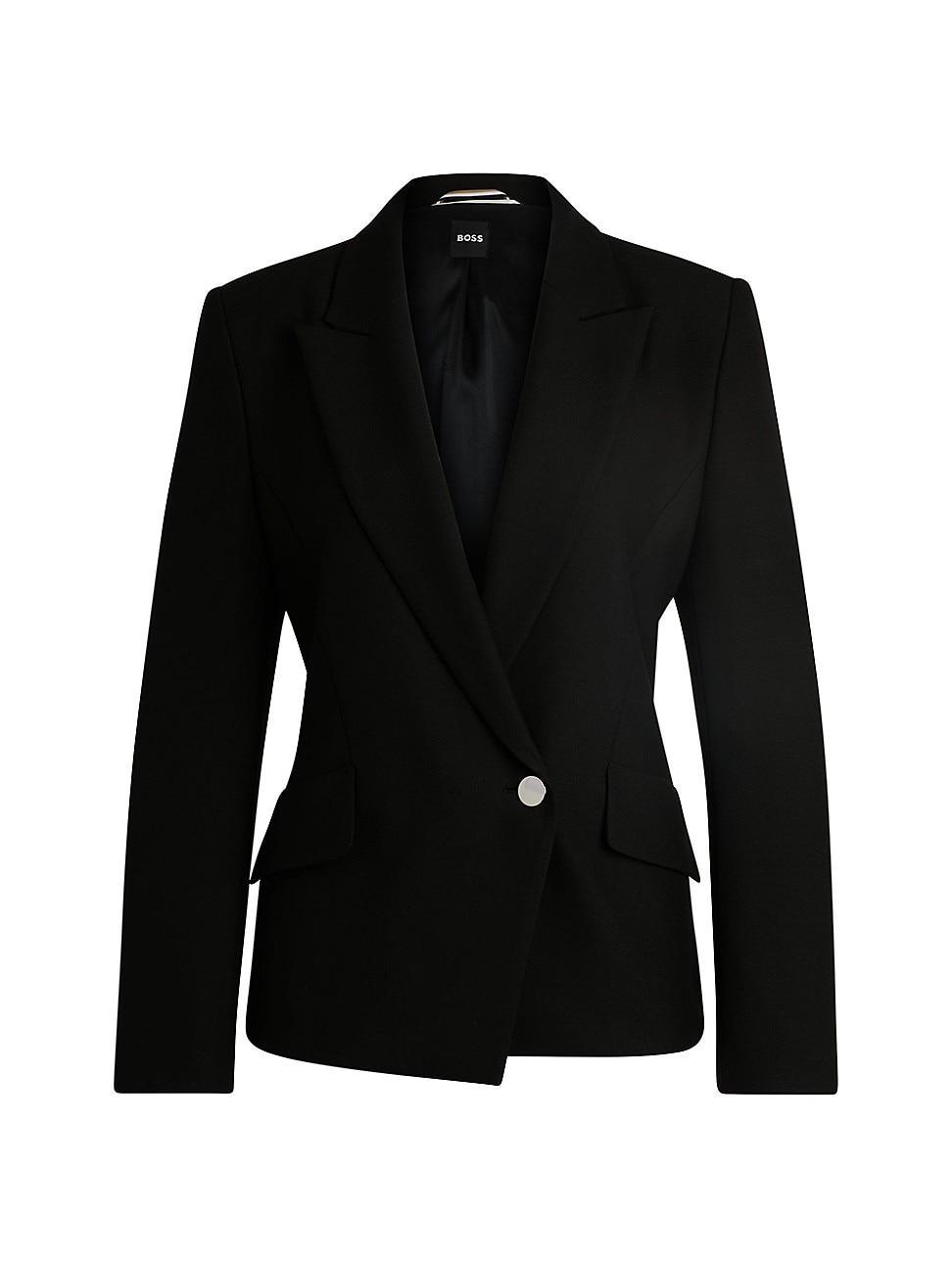 Womens Regular Fit Double Breasted Jacket in Stretch Material Product Image