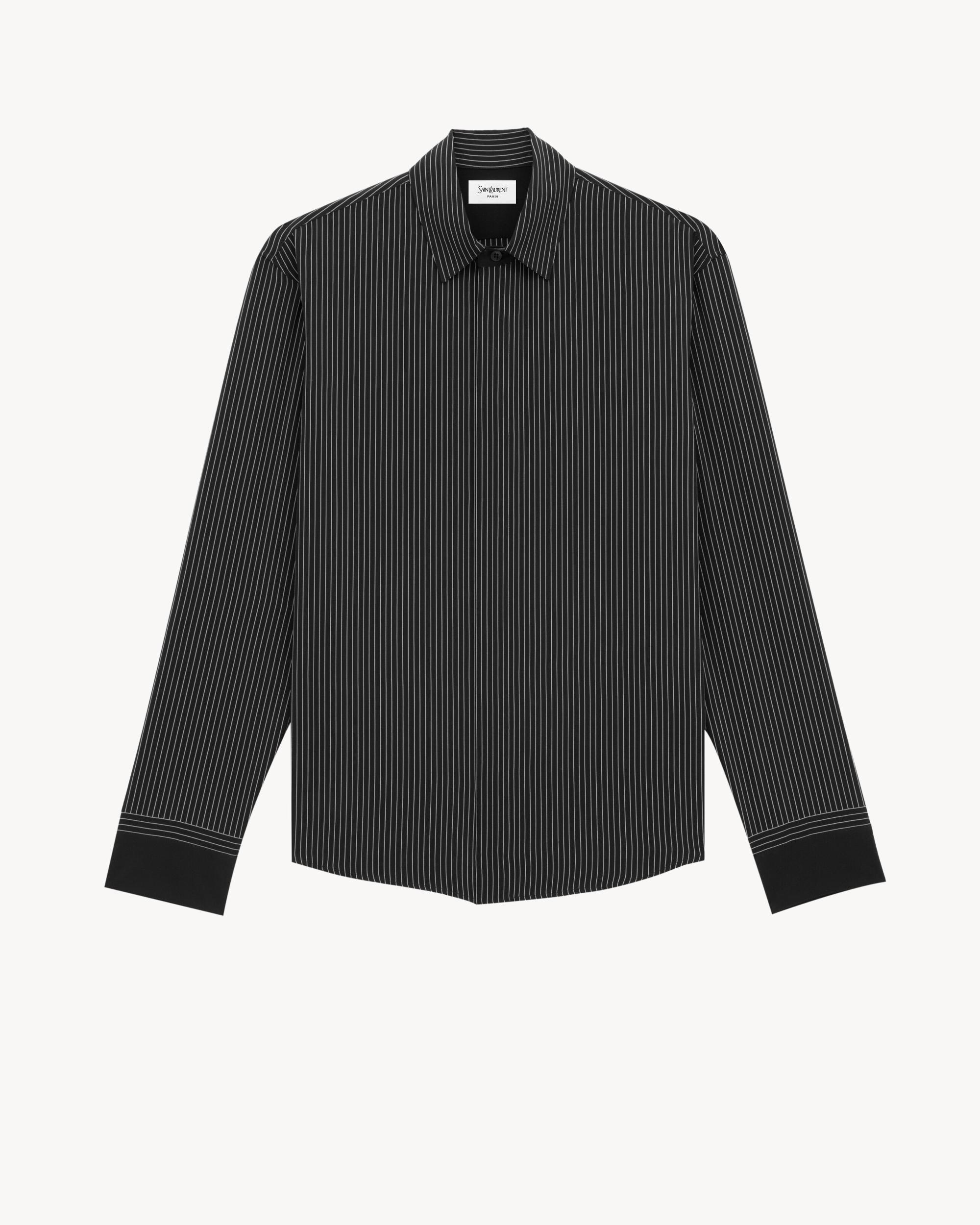 CASSANDRE shirt in striped silk Product Image