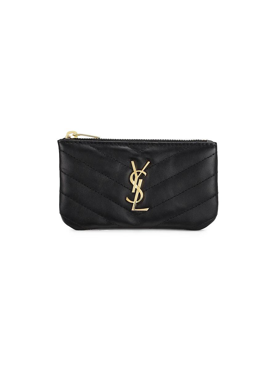 Saint Laurent Monogram Quilted Leather Key Pouch Product Image
