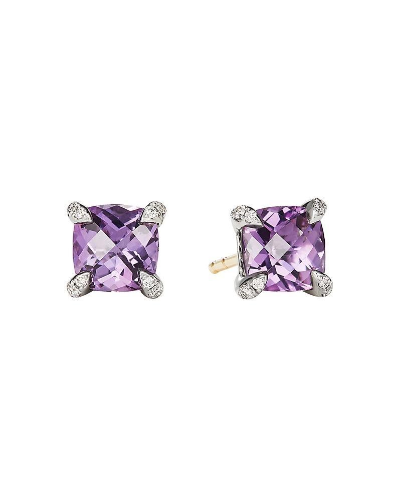 David Yurman Chatelaine Stud Earrings with Amethyst and Diamonds Product Image