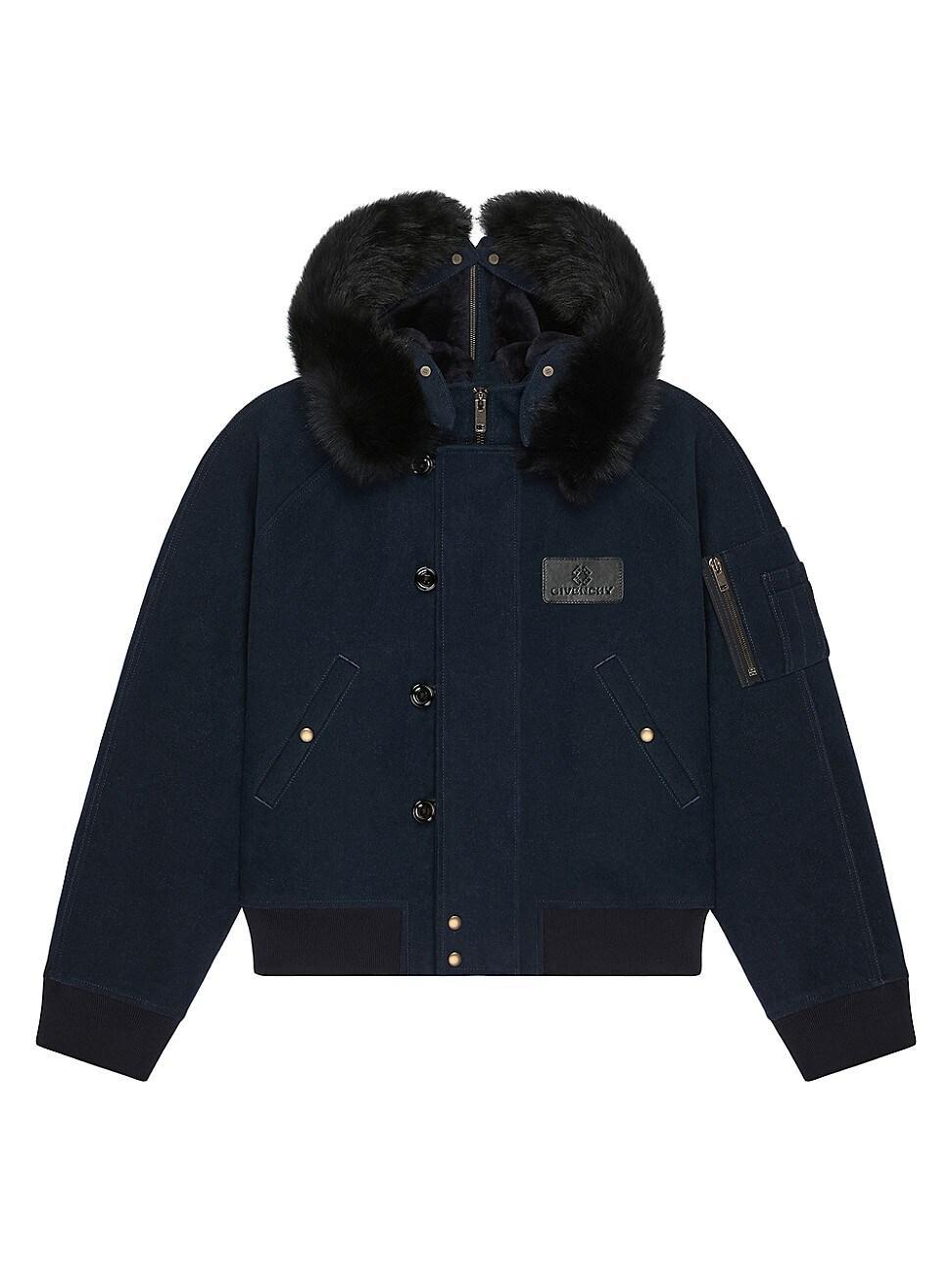 Mens Hooded Bomber in Linen Product Image