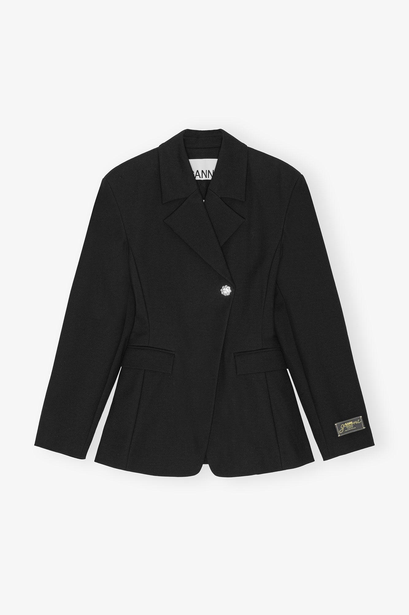Black Heavy Cotton Tailoring Blazer Product Image