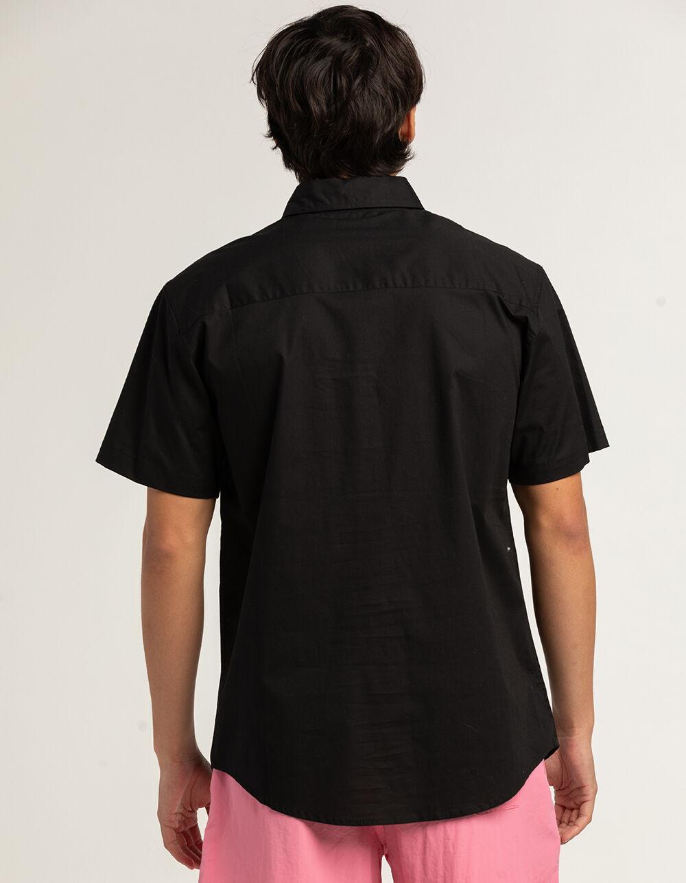 RSQ Mens Solid Button Up Shirt - BLACK Product Image