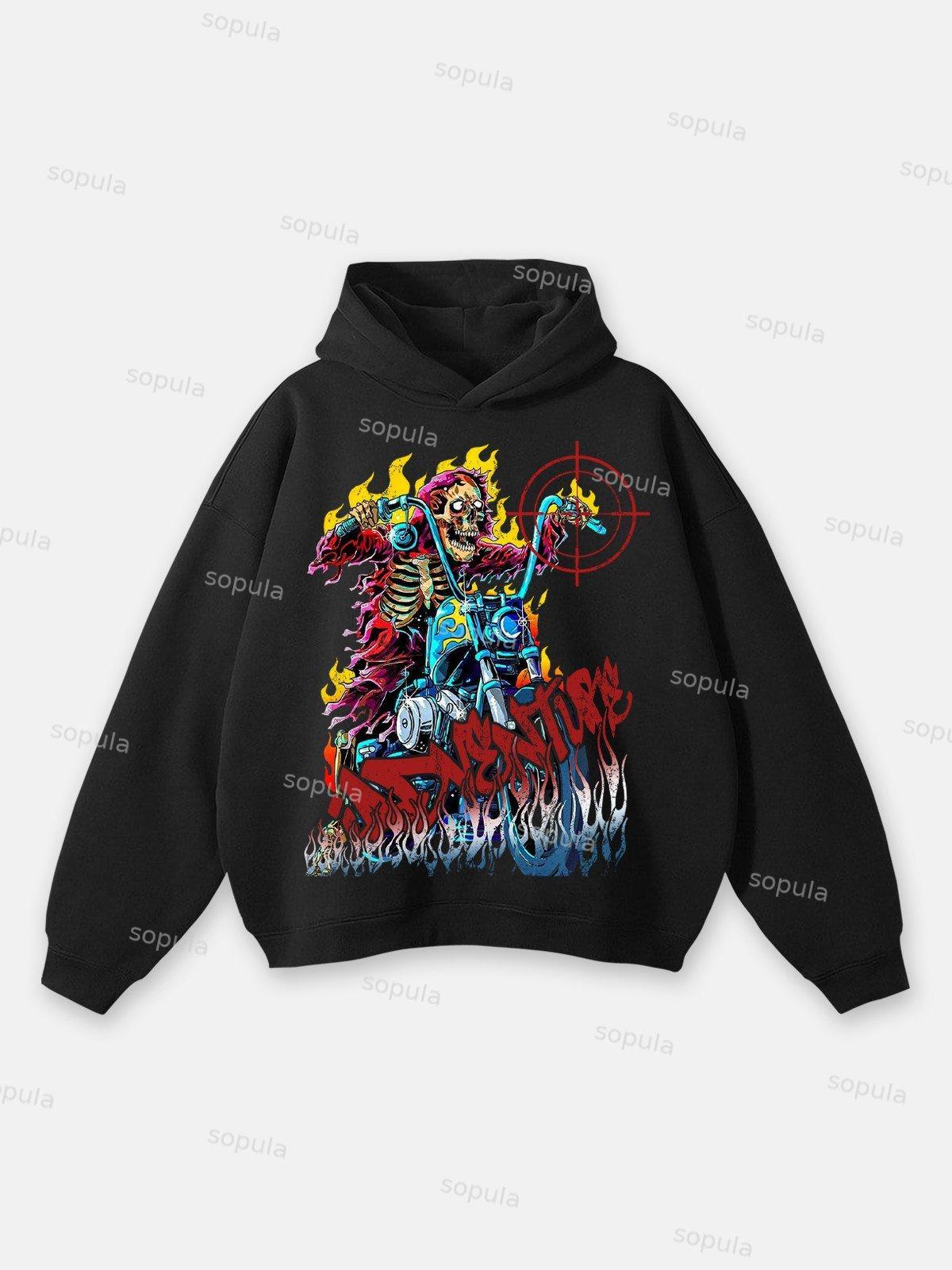 Sopula Jesus Retro Fade Portrait Graphic Hoodie Product Image