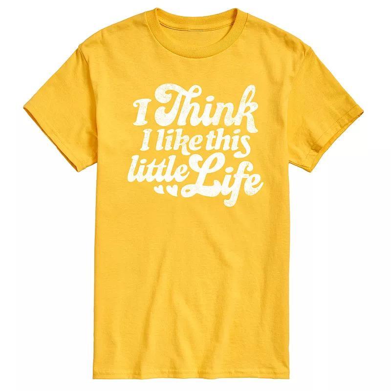 Men's I Think I Like This Little Life Graphic Tee, Size: Small, Grey Green Product Image