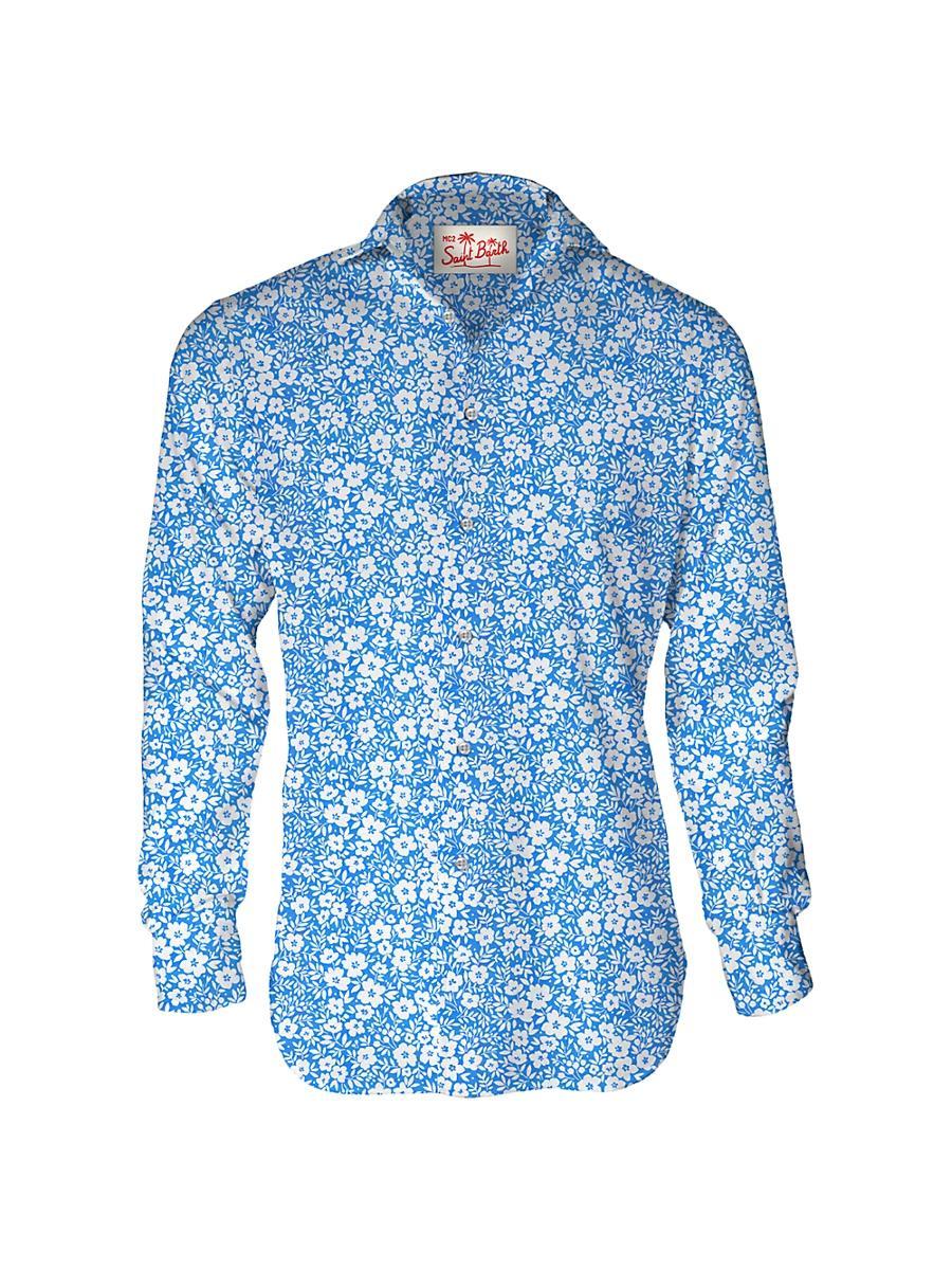 Mens Sikelia Floral Cotton Long-Sleeve Shirt Product Image