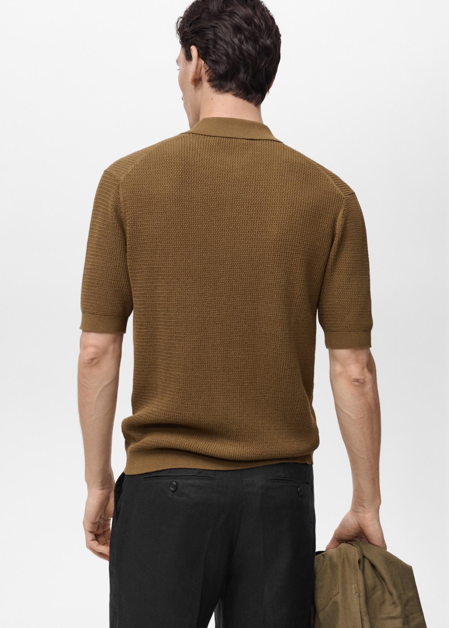 Structured knitted shirt - Men | MANGO USA Product Image