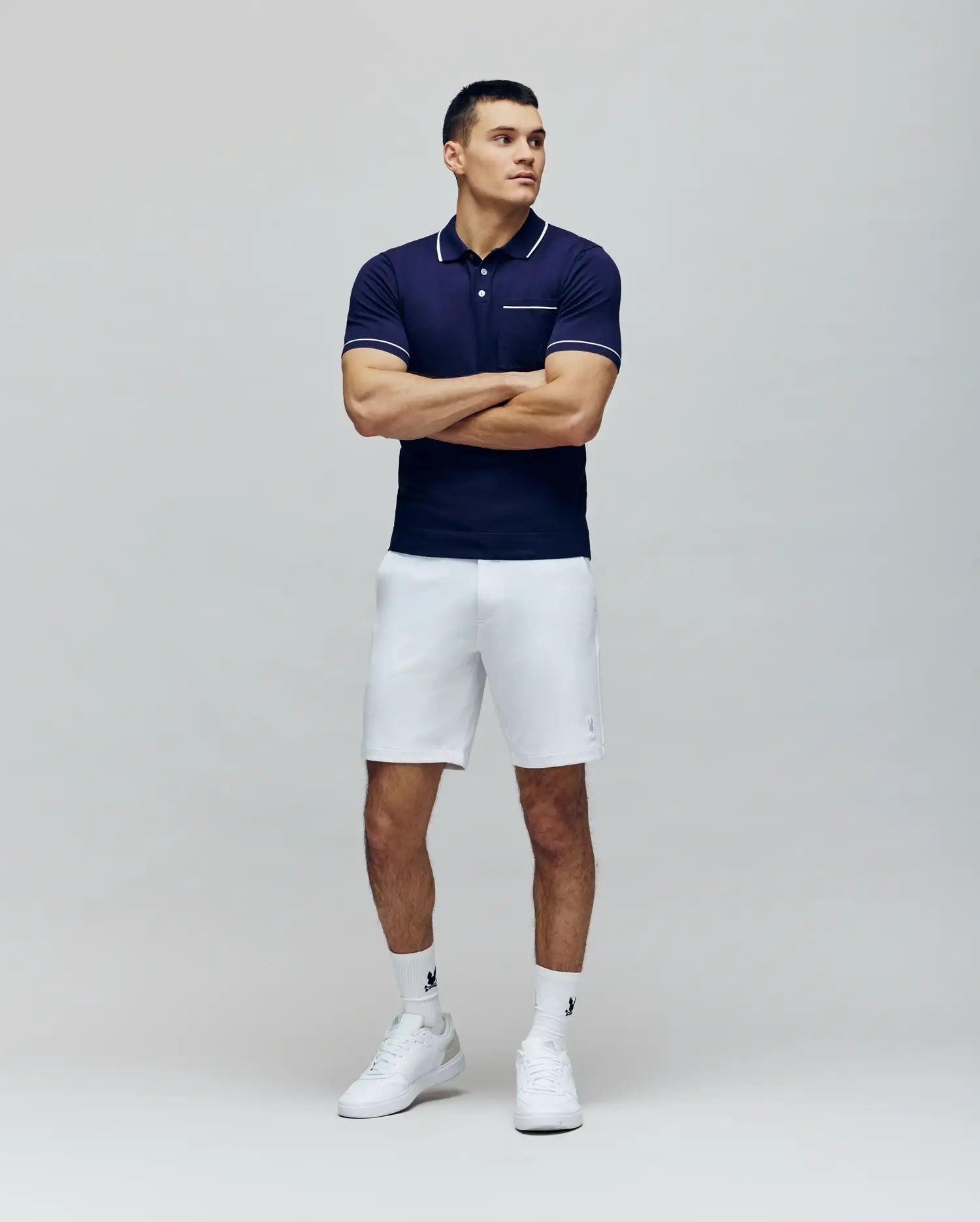 MENS LONGFORD FINE KNIT POLO - B6E500F200 Product Image