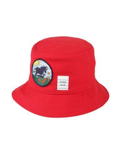 THOM BROWNE Man Hat Red Size L Cotton, Viscose Product Image
