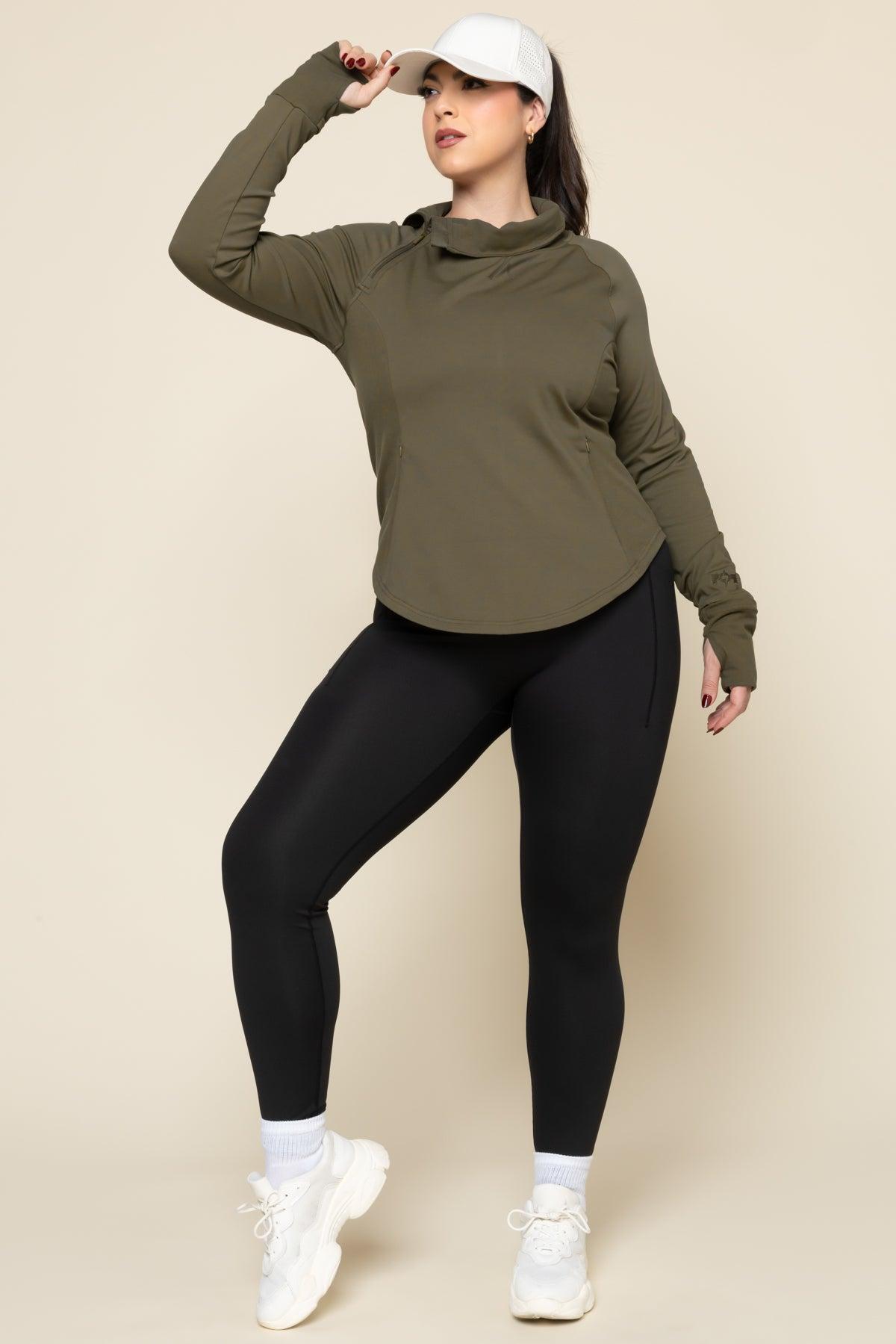 Chasing Pavements Mockneck Pullover - Grasshopper Product Image