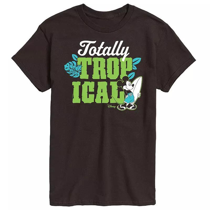 Disneys Mickey Mouse Mens Totally Tropical Graphic Tee Blue Product Image