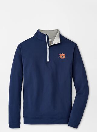 Peter Millar Mens Auburn Perth Performance Quarter-Zip | Color: Navy | Size: L Product Image