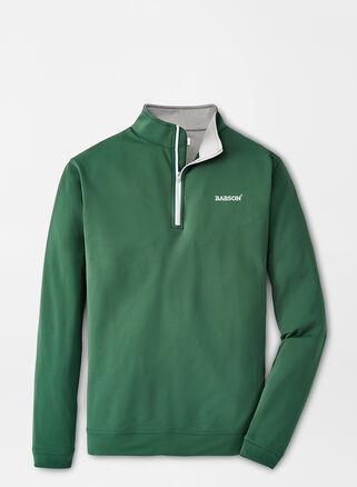 Peter Millar Mens Babson Perth Performance Quarter-Zip | Color: Green | Size: XL Product Image