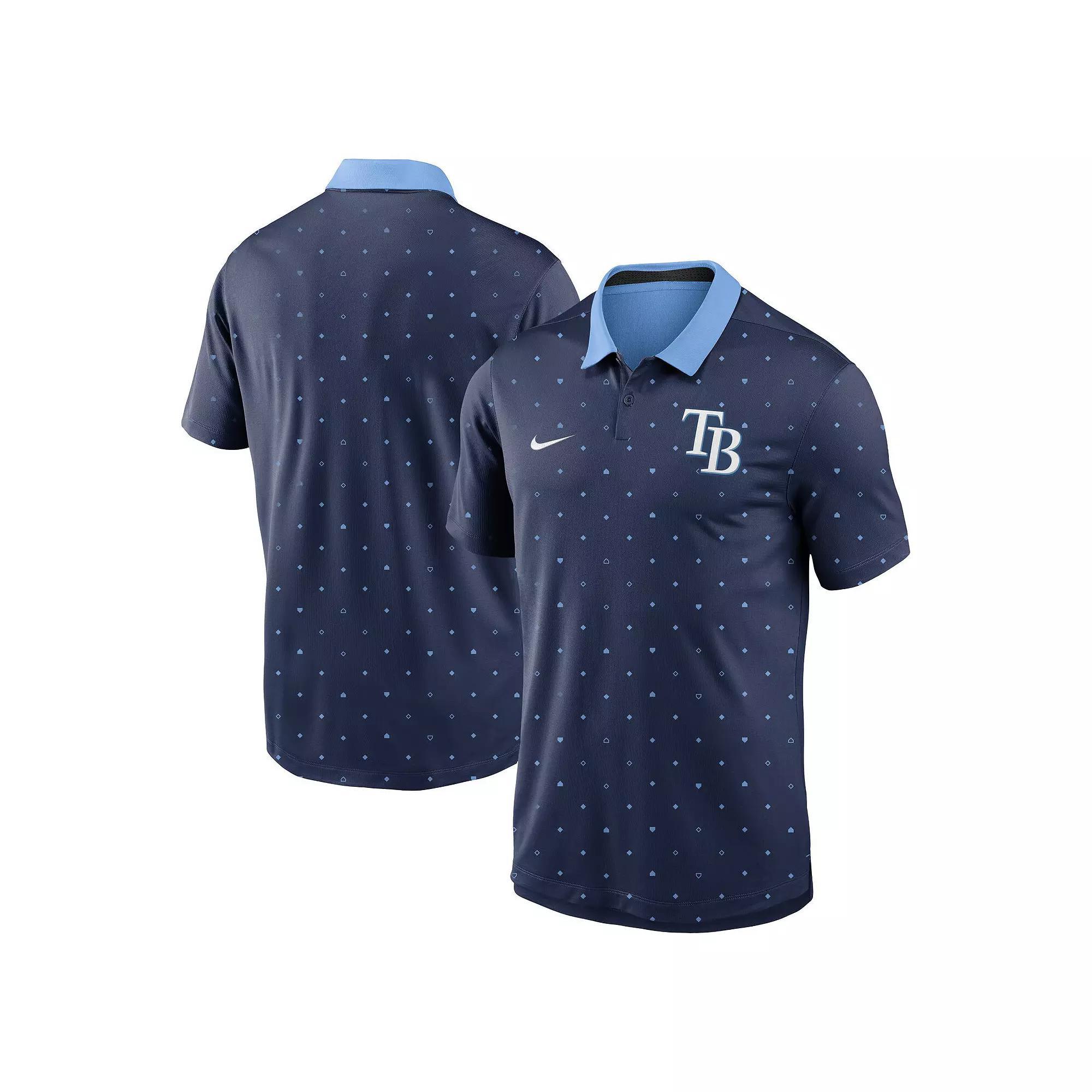Men's Nike Navy Tampa Bay Rays Legacy Icon Vapor Performance Polo, Size: 2XL, Blue Product Image