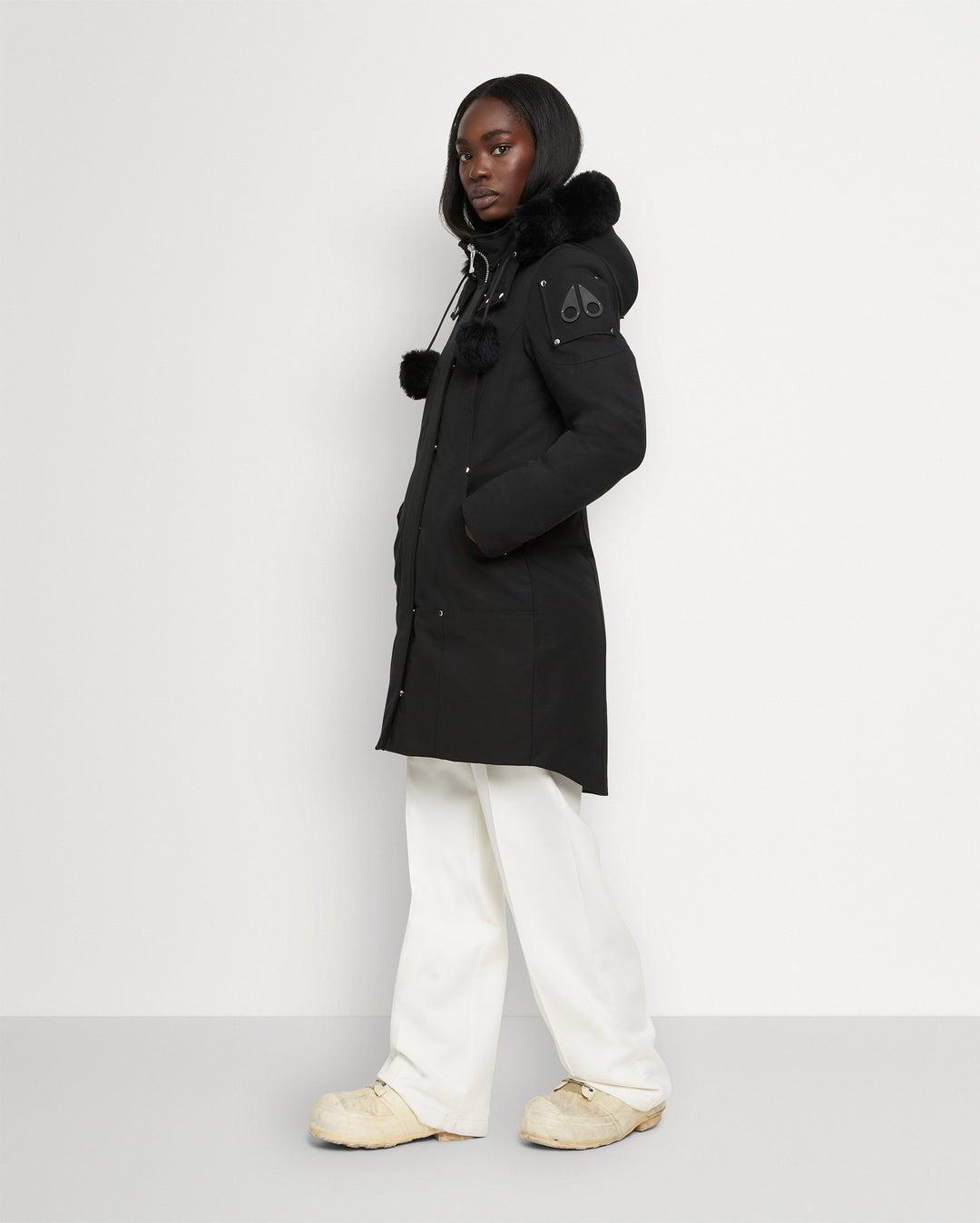 Moose knuckles Women Stirling Black Parka with Black Shearling Product Image