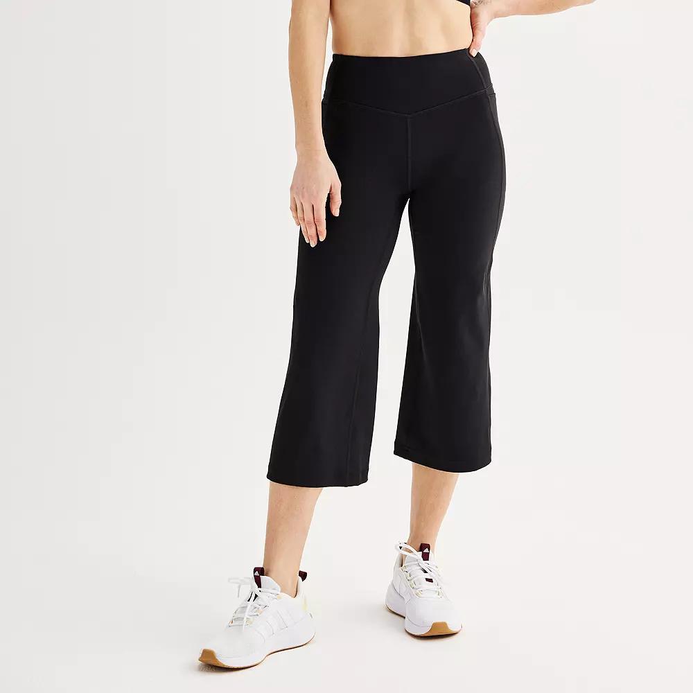 Women's Tek Gear® Ultrastretch Wide Leg Crop Pants, Size: Small, Mineral Black Product Image