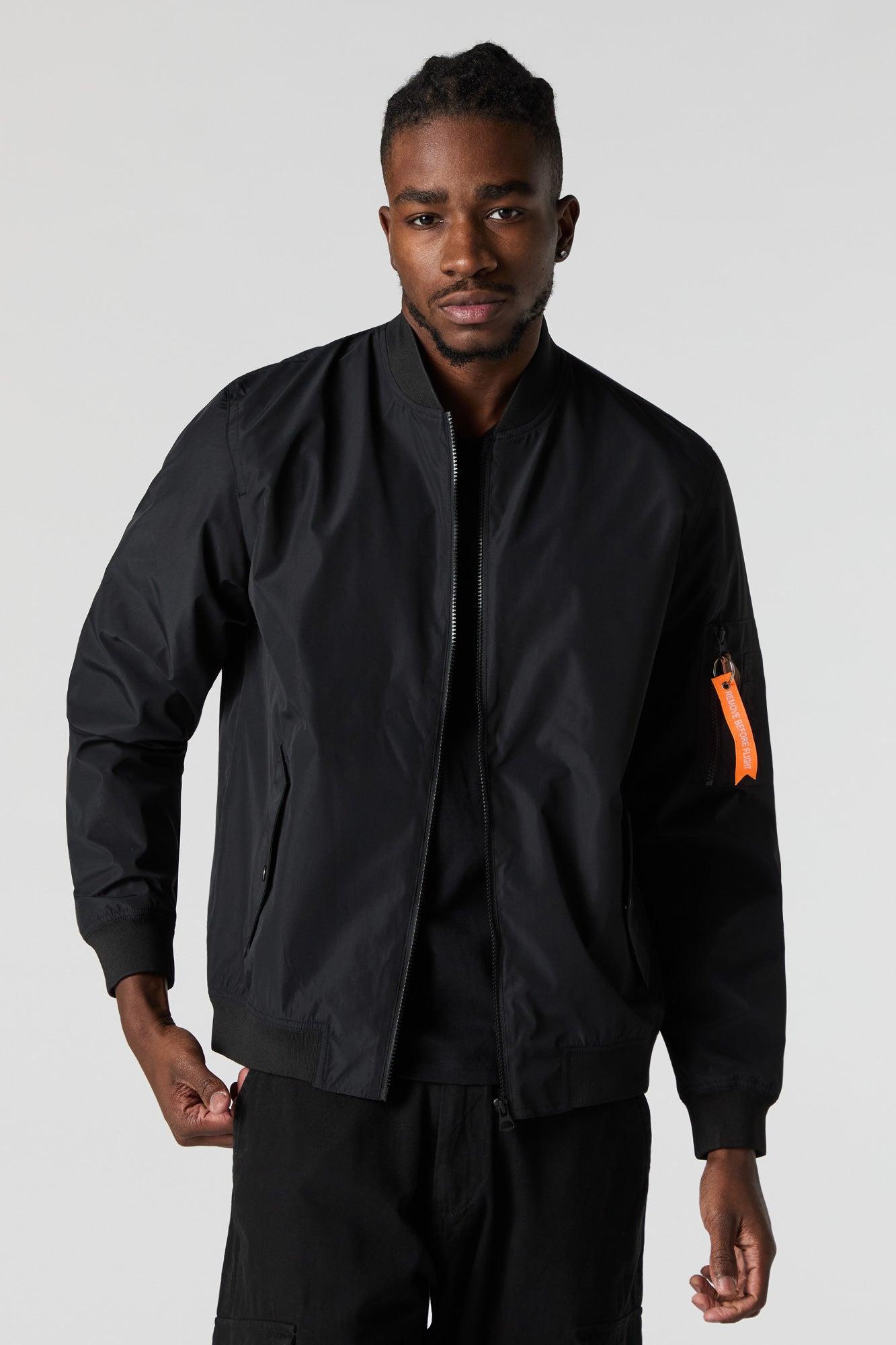 Nylon Bomber Jacket Male Product Image