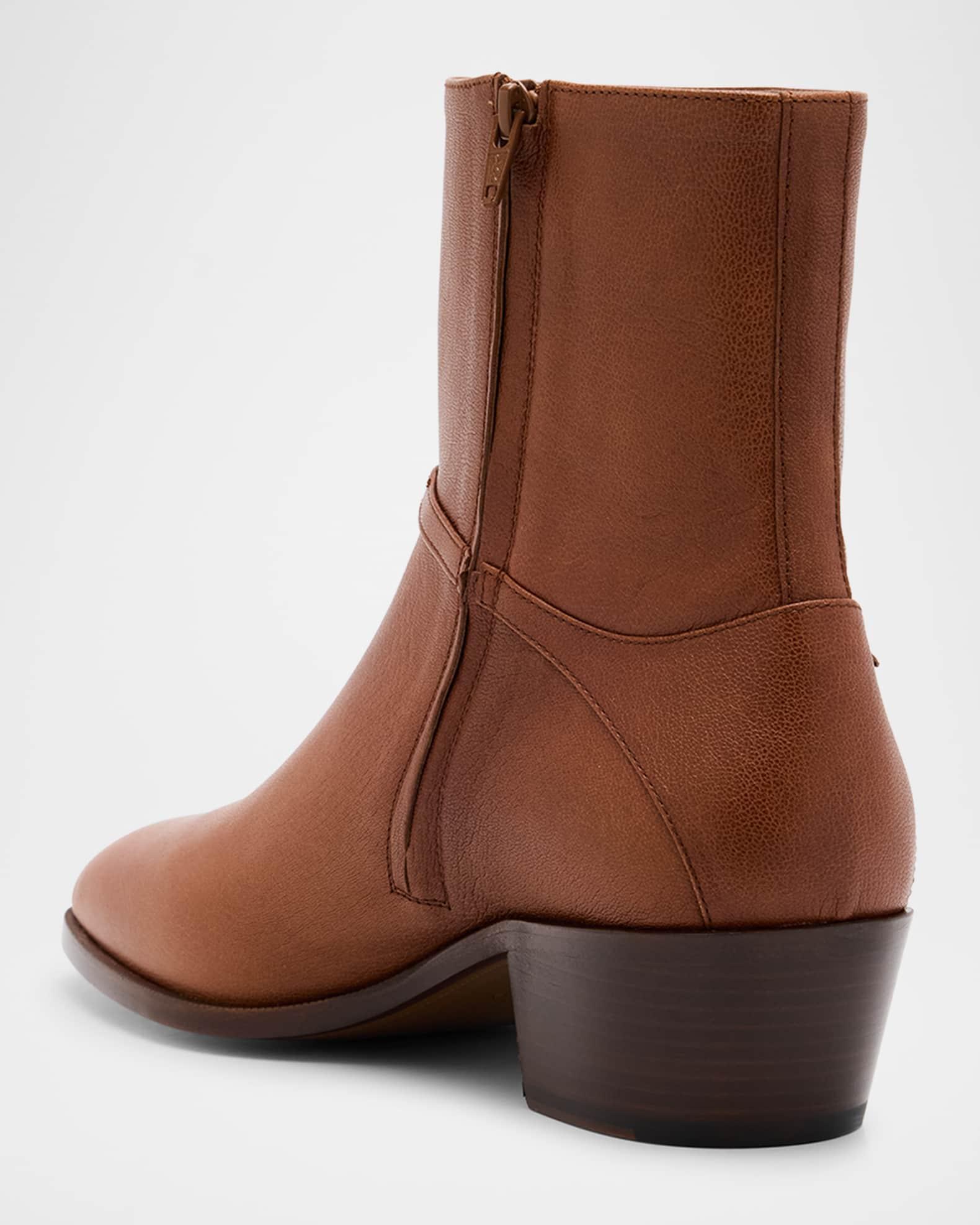 Men's Pat Leather Side-Buckle Booties Product Image