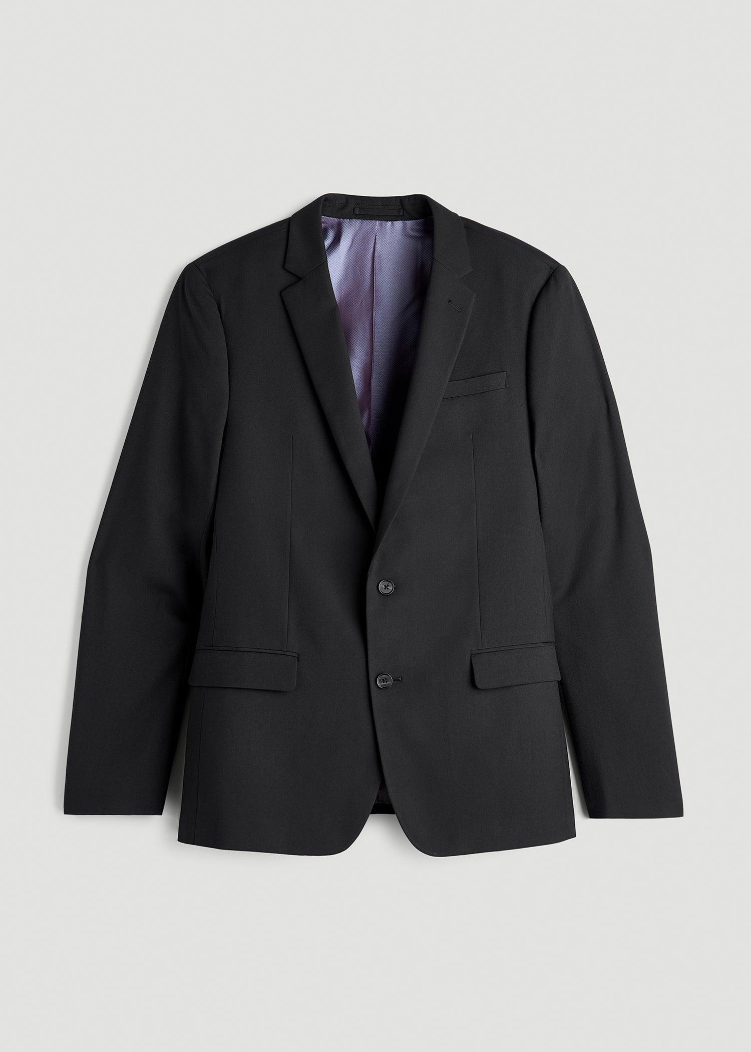 Suit Jacket for Tall Men in Black Product Image