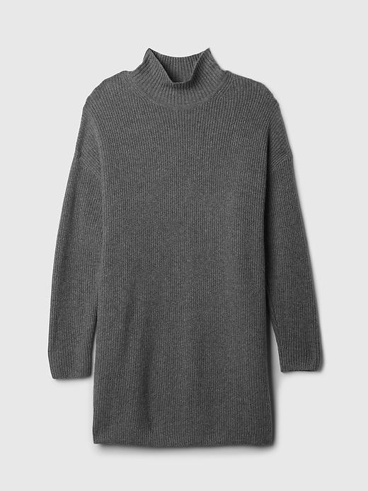CashSoft Rib Turtleneck Mini Sweater Dress Product Image
