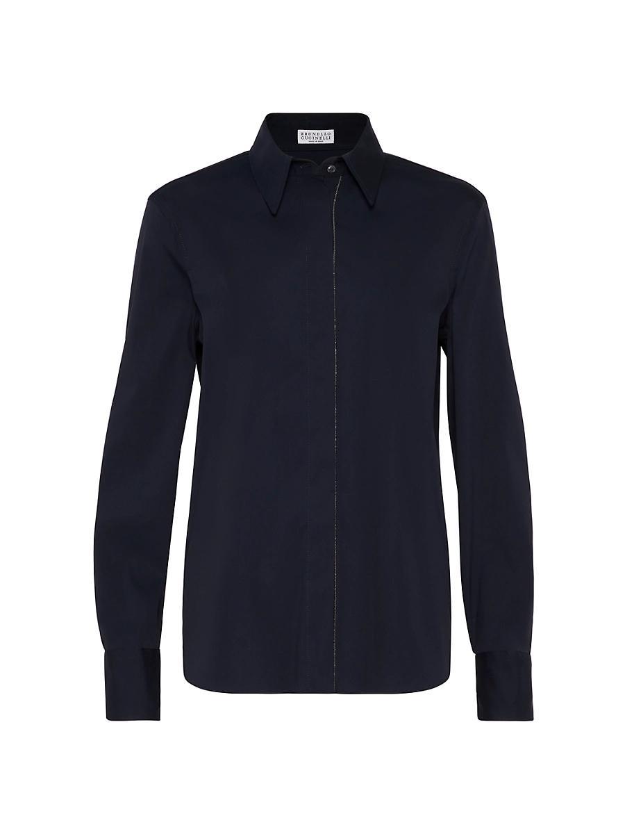 Womens Stretch Cotton Poplin Shirt Product Image