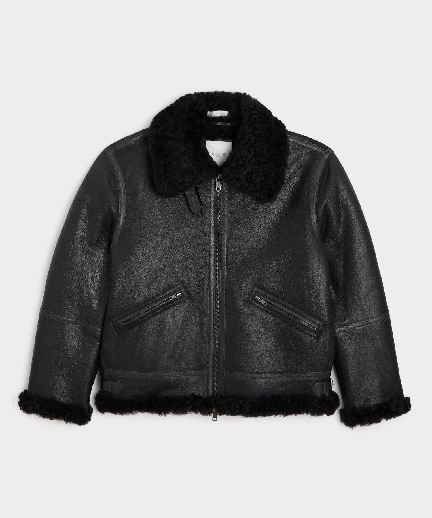 Shearling Aviator in Black Product Image