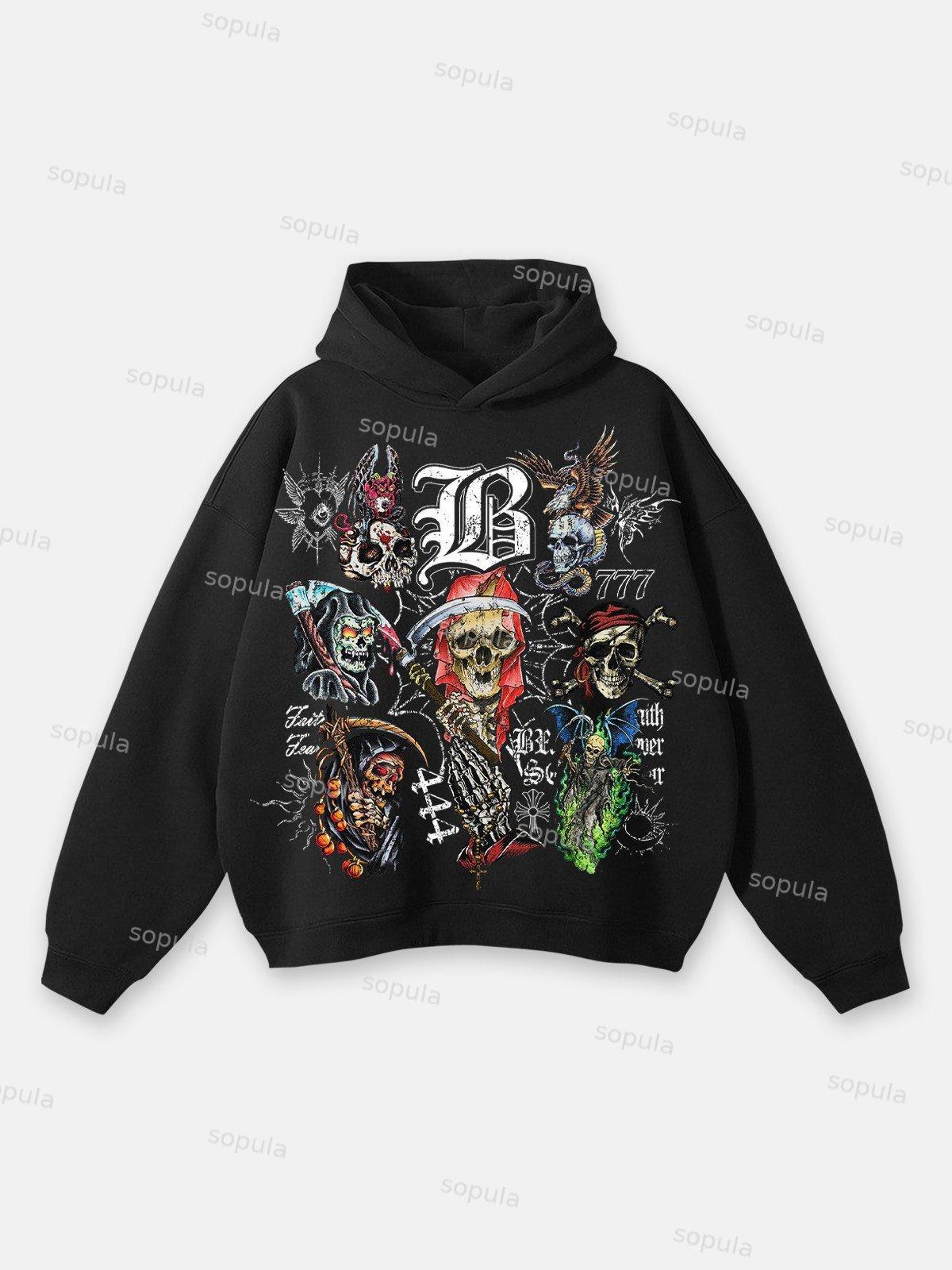 Sopula Jesus Retro Fade Portrait Graphic Hoodie Product Image