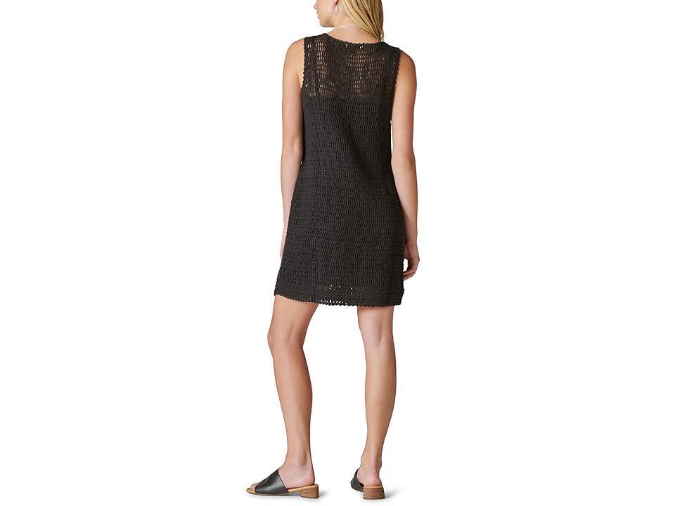 Lucky Brand Crochet Baja Tunic Dress (Meteorite) Women's Dress Product Image