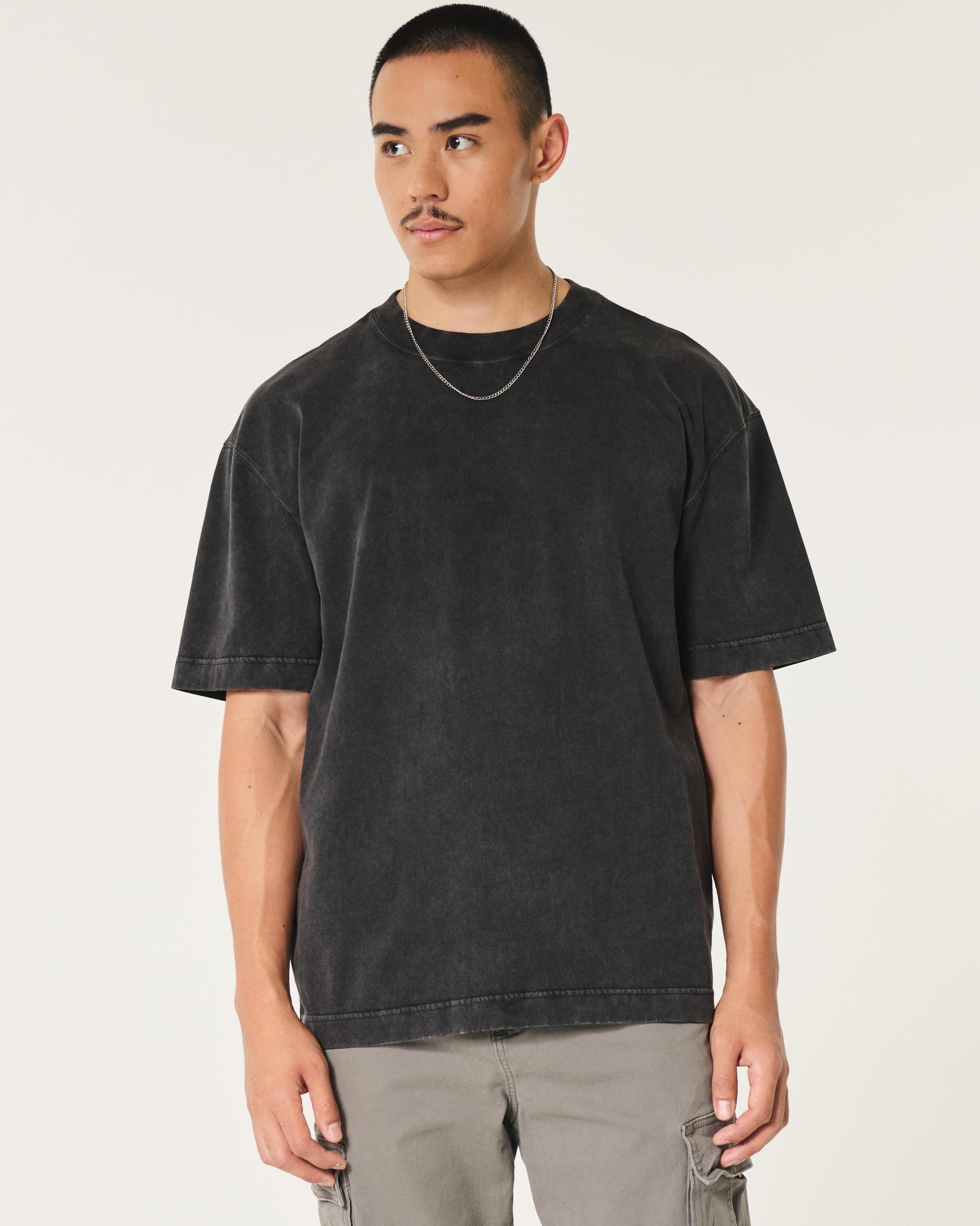 Boxy Heavyweight Washed Crew T-Shirt Product Image
