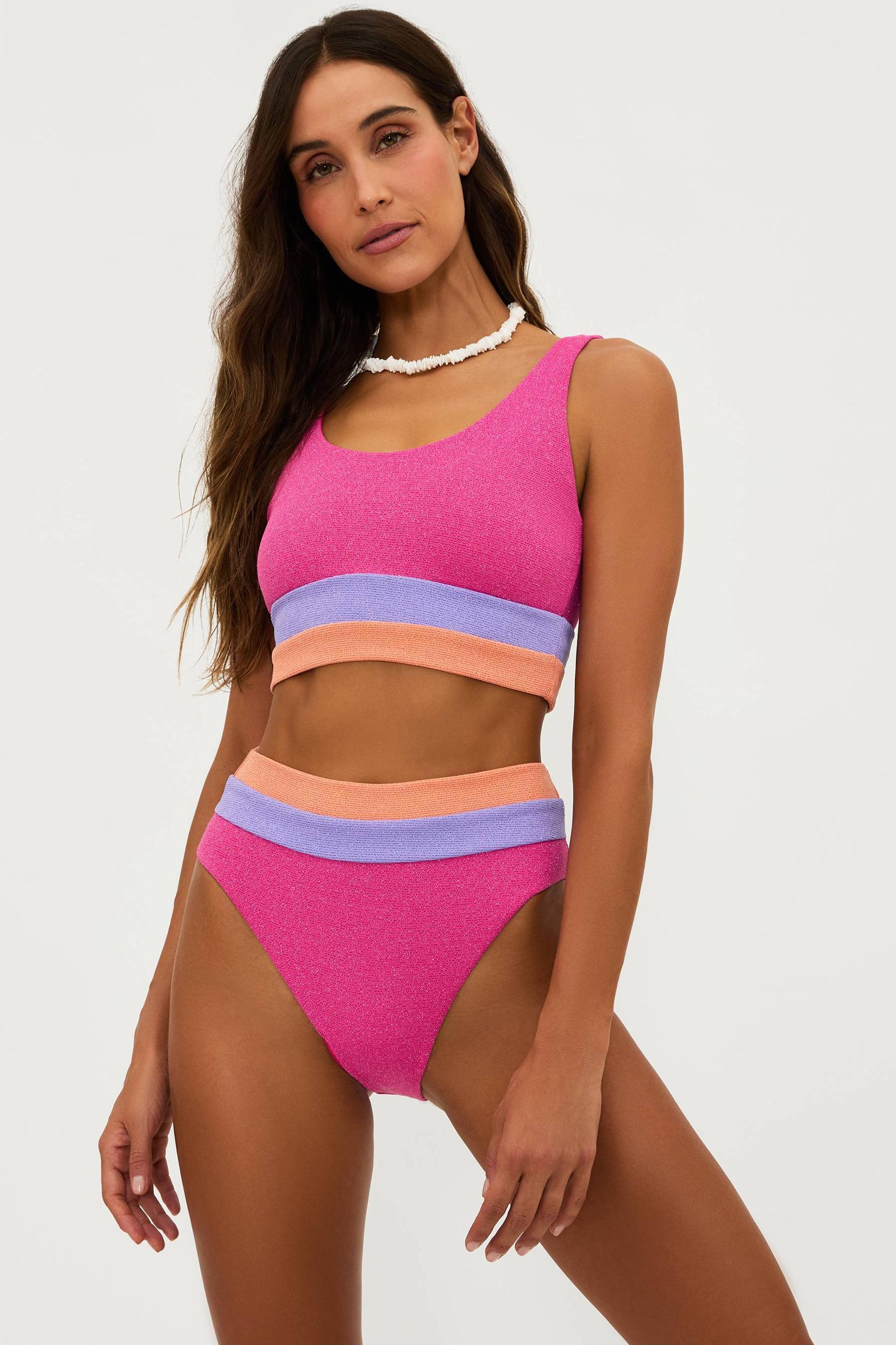 Heidi Bottom Coral Bay Colorblock Scrunch Product Image