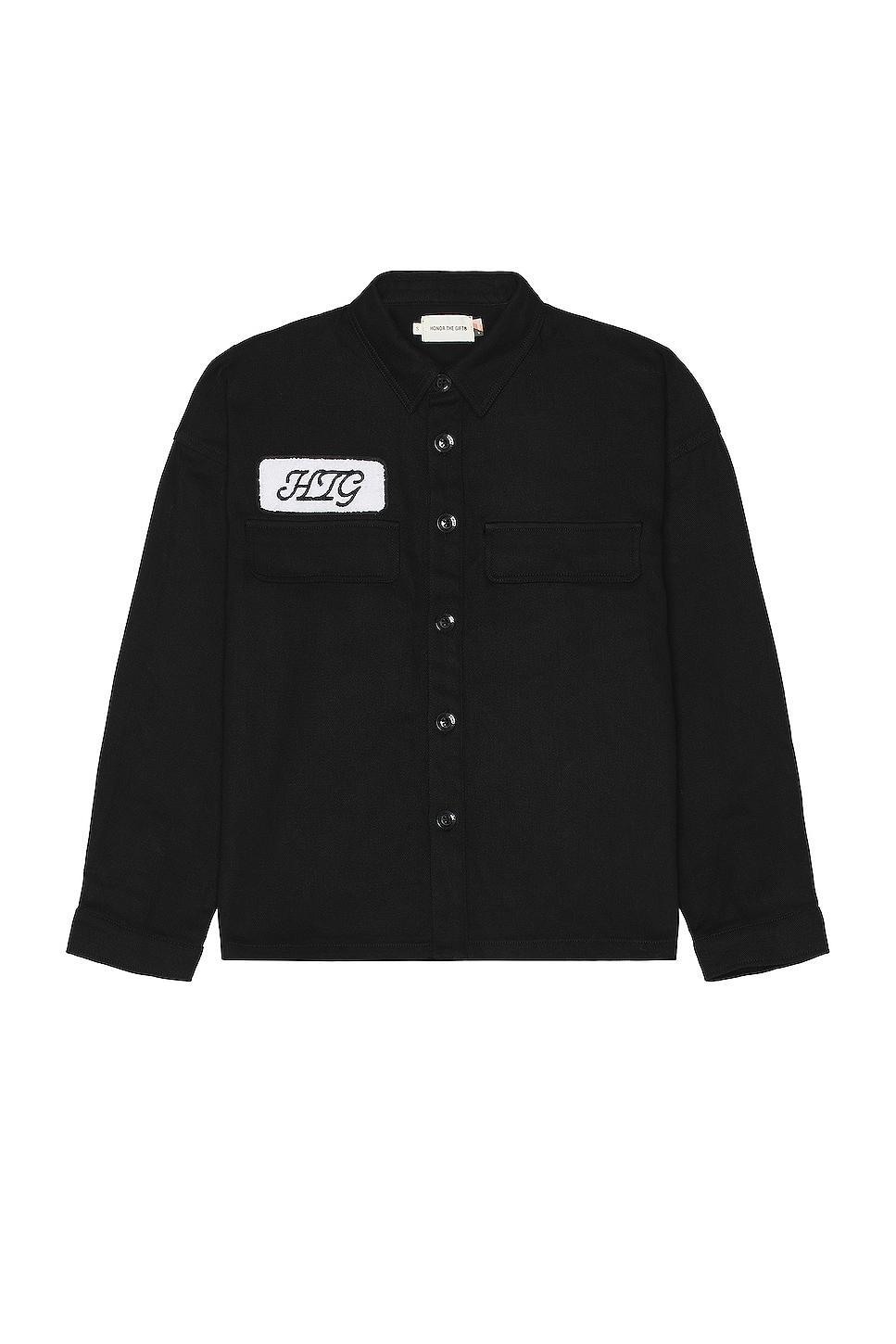 Mens Red Light District Faux Leather Shirt Jacket Product Image