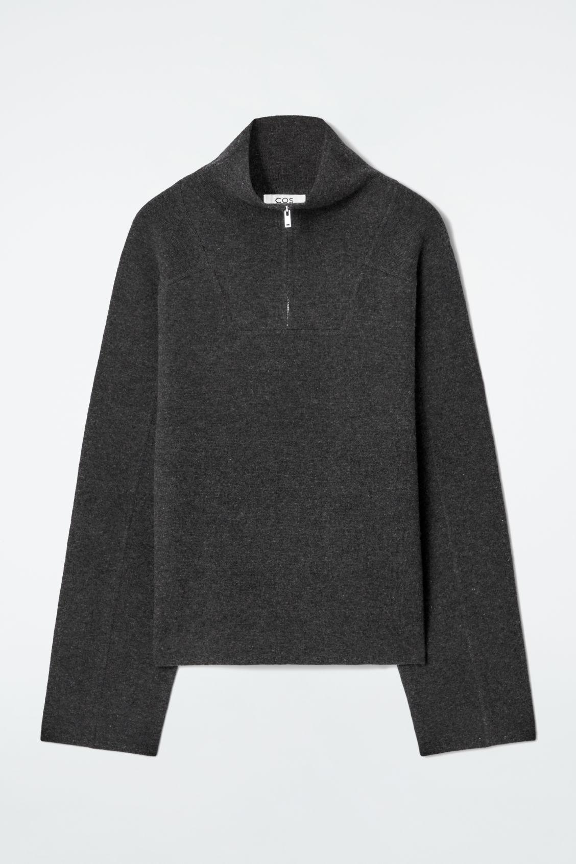 MERINO WOOL HALF-ZIP SWEATER Product Image