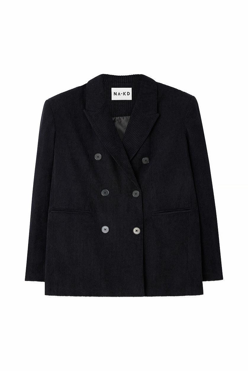 Oversized Double Breasted Corduroy Blazer Product Image