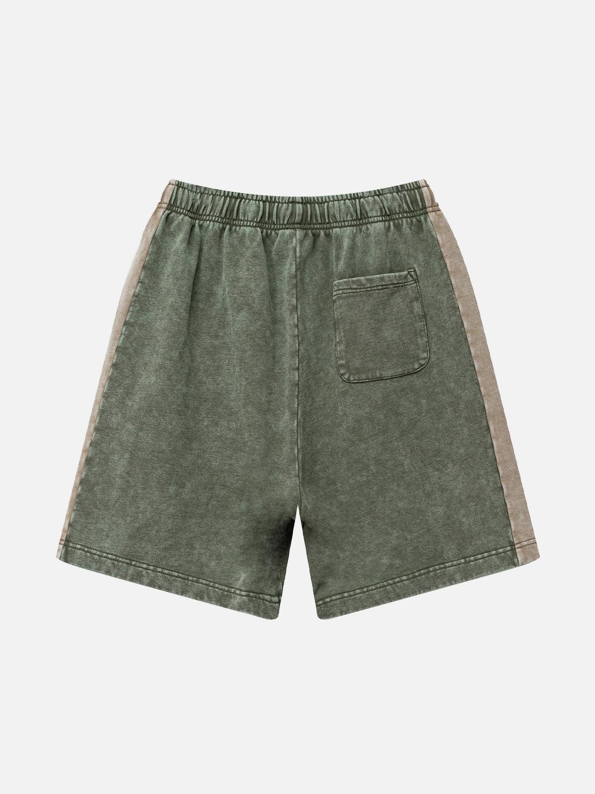 Aelfric Eden Color Blocking Washed Shorts Product Image